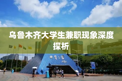 乌鲁木齐大学生兼职现象深度探析