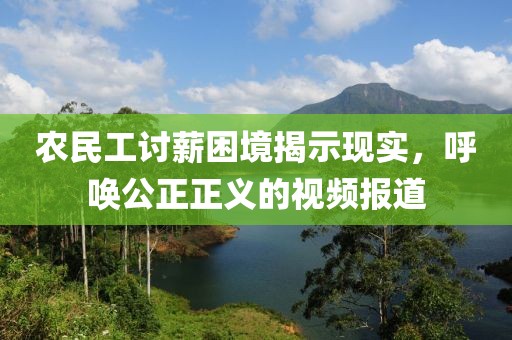 农民工讨薪困境揭示现实，呼唤公正正义的视频报道