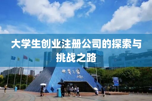 大学生创业注册公司的探索与挑战之路