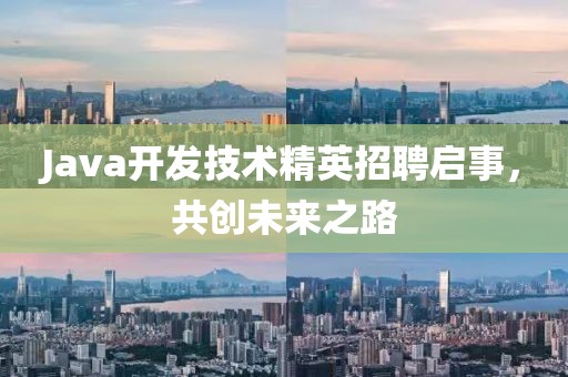 Java开发技术精英招聘启事，共创未来之路