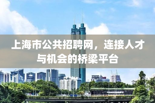 上海市公共招聘网，连接人才与机会的桥梁平台